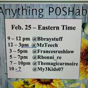 2/25/26 ***Back Up Host EST***Anything Poshable Train